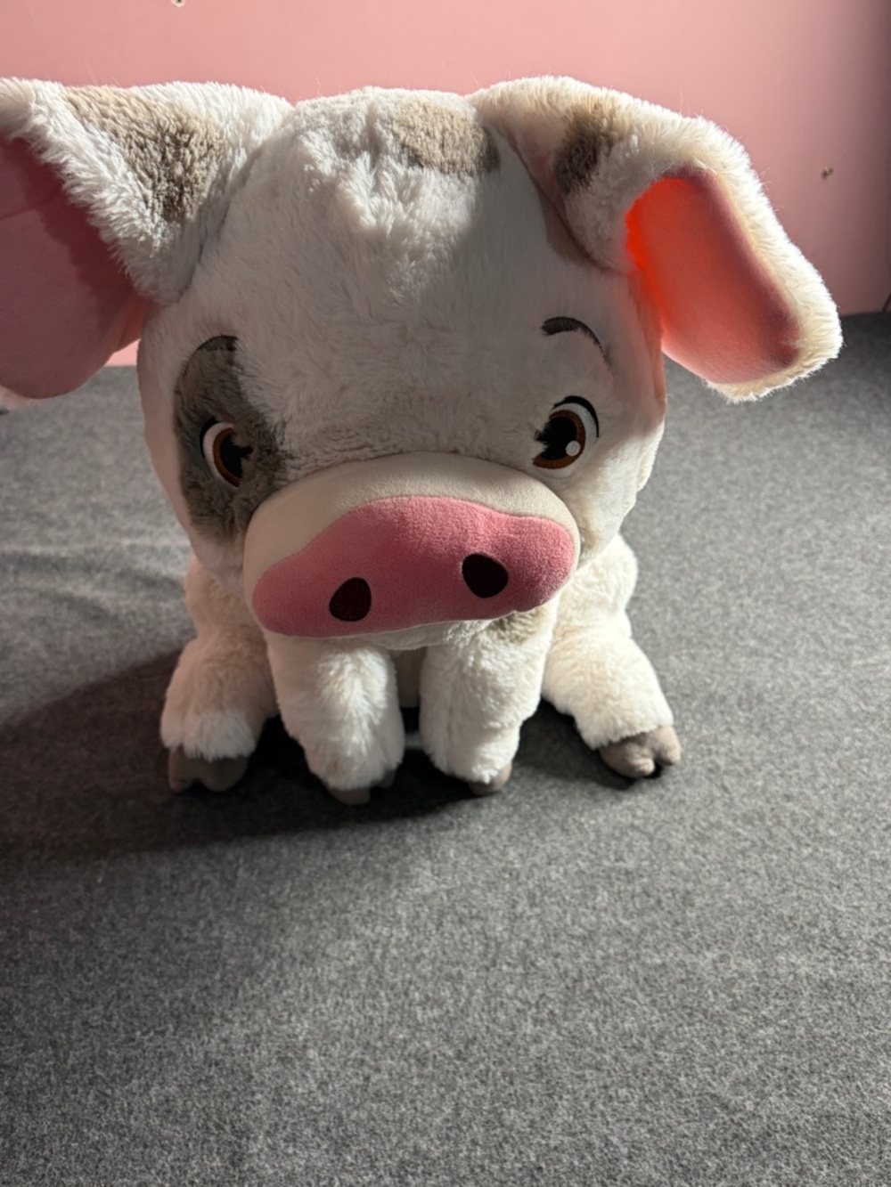Plush Pig Stuffed Animal with Pink Snout